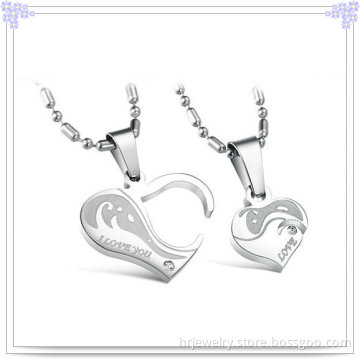 Fashion Pendant Stainless Steel Jewelry Heart Necklace (HR2004)